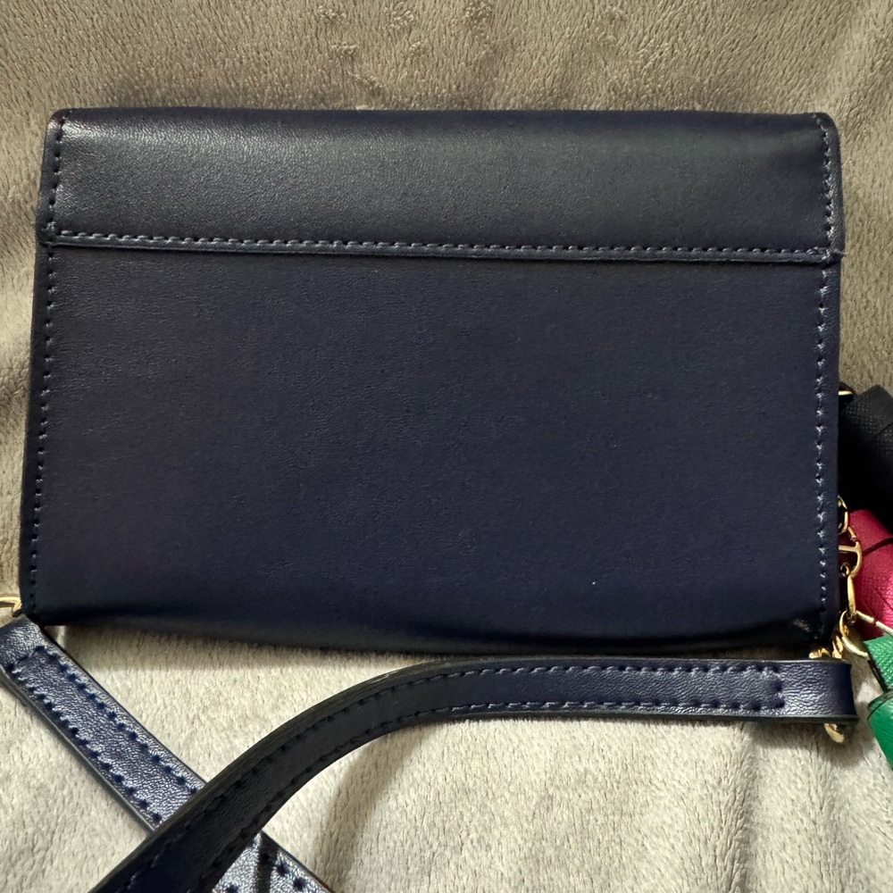 Crown and Ivy Navy Crossbody Bag with Tassels - Picture 4 of 10